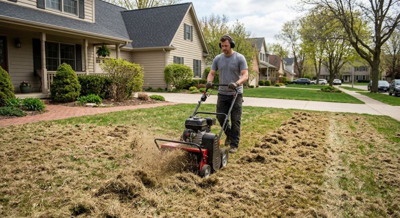 Residential Lawn Aeration